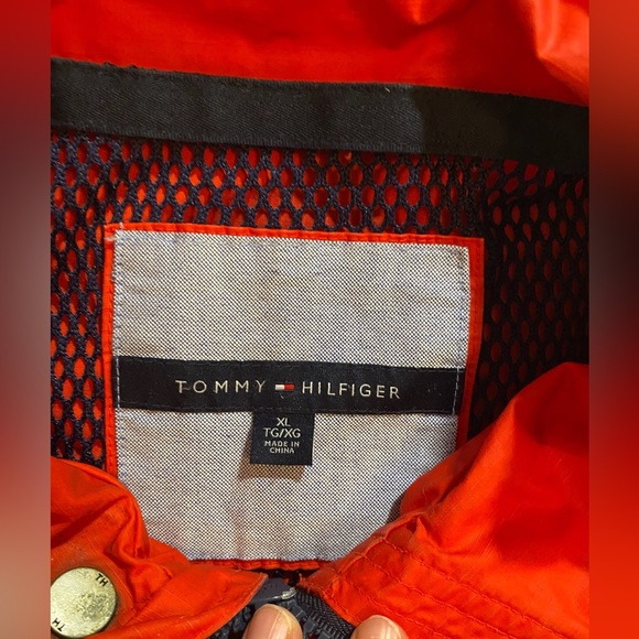 Vintage Y2K Tommy Hilfiger La Jolla Red MESH LINED JACKET XL - Picture 14 of 16